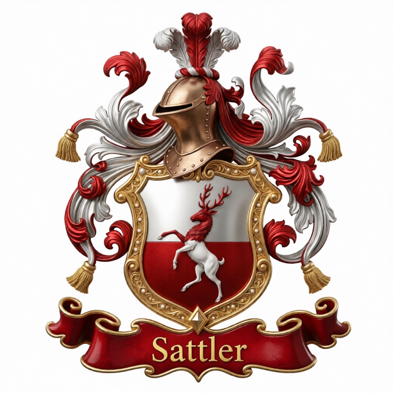 Sattler Family Crest - 3
