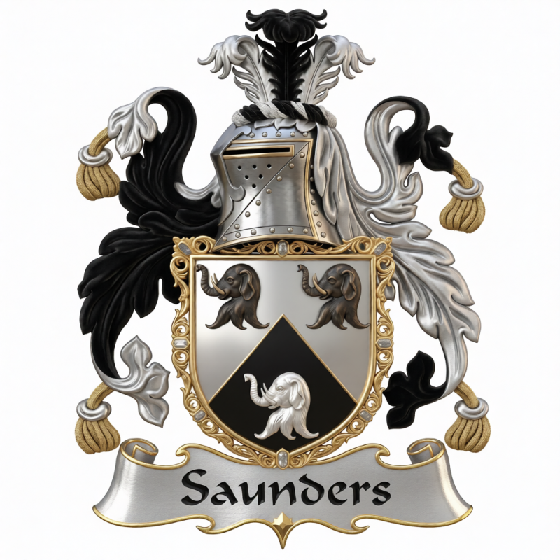 Saunders Family Crest - 2
