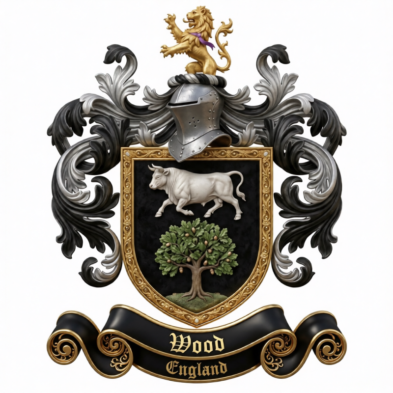 Wood Family Crest - 3
