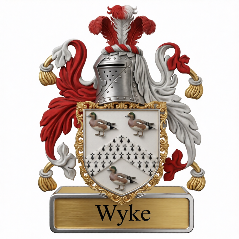 Wyke Family Crest - 3
